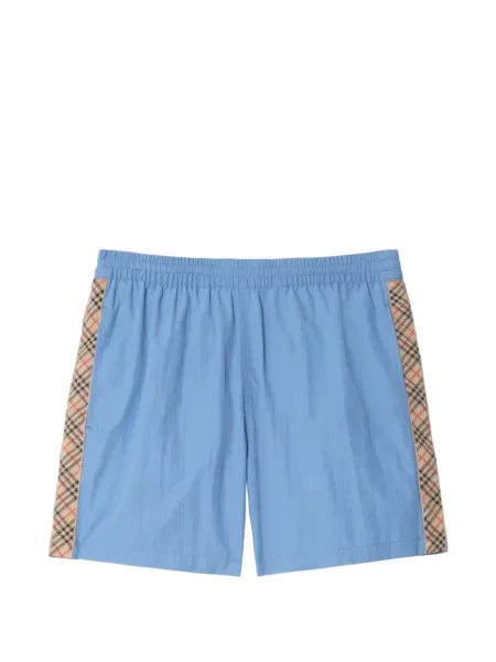 Slip de baie Burberry în carouri albastru
