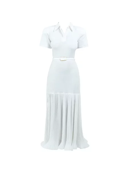 Maxi rochie maxi Rowen Rose plisată de costum alb