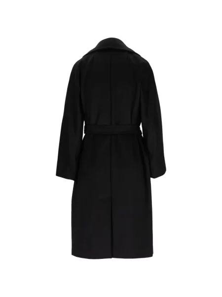 Двуредно препасан палто Weekend Max Mara черно