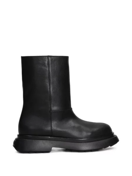Botine 3juin din piele chunky negru
