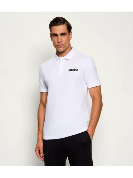Tricou polo Ea7 alb