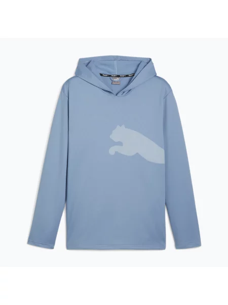 Férfi trekking pulóver PUMA Train All Day Big Cat Hoodie zen blue Train All Day Big Cat Hoodie kék