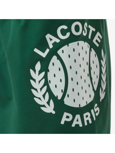 Lacoste Kąpielówki Z Nadrukiem Regular Fit zielone