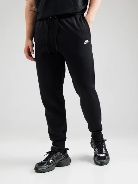 Nike Sportswear Hlače CLUB črna bela