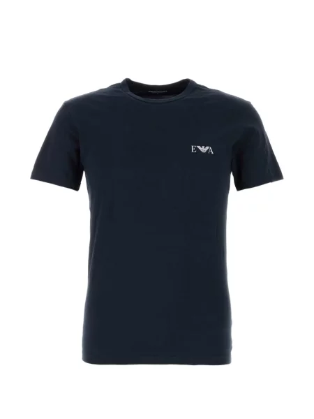 Strečové tričko Emporio Armani s potiskem modré