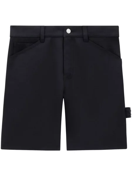 Keprové bermudy Courrèges černé