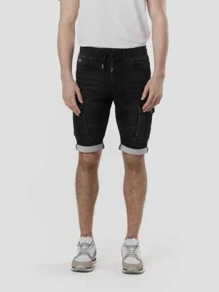 KOROSHI Pantaloni eleganți denim negru