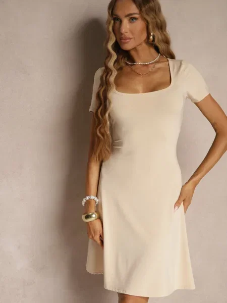 Rochie Miluriela deschis bej