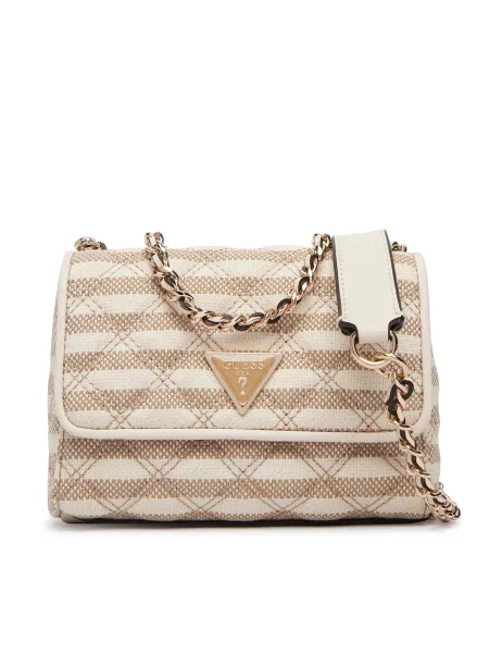 GUESS Torba za čez ramo GIULLY II MINI 2 temno siva bež