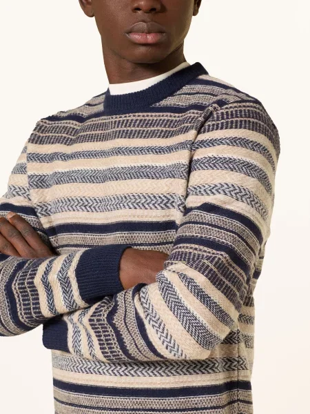 Barbour Sweter Highsted blau granatowy