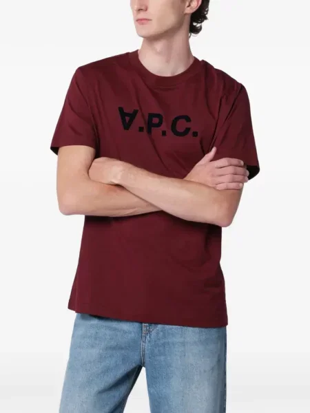 Tricou A.p.c. cu imagine roșu