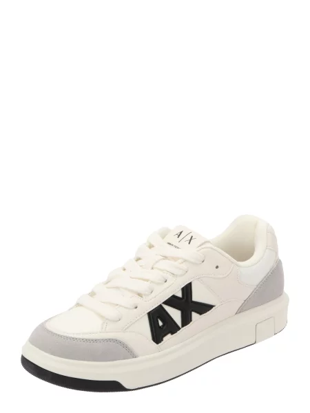 Sneakerși Armani Exchange de lână alb