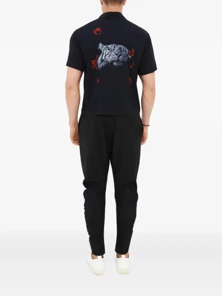 Pantaloni Tessitura conici negru