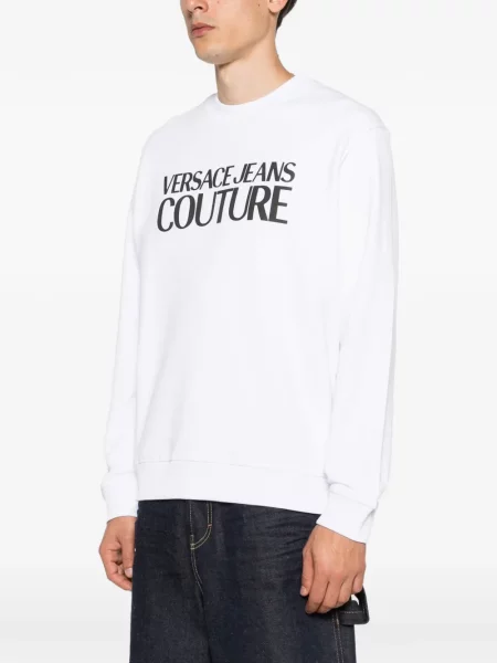 Hanorac Versace Jeans Couture cu autograf alb