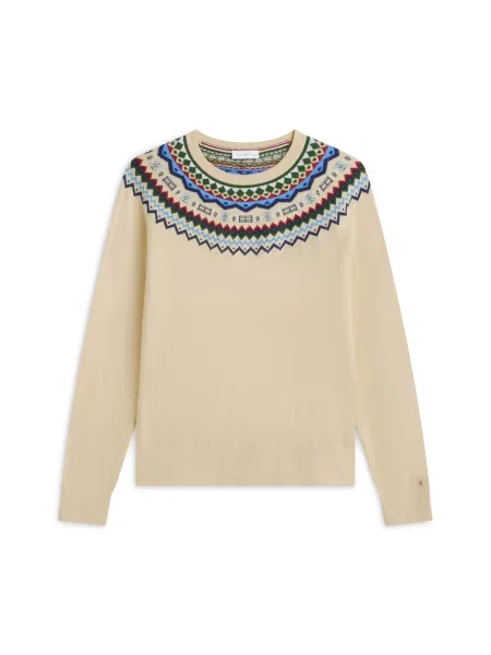 TOMMY HILFIGER Pulover fildeş / albastru / verde roșu