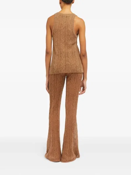 Top Alanui tricotate maro