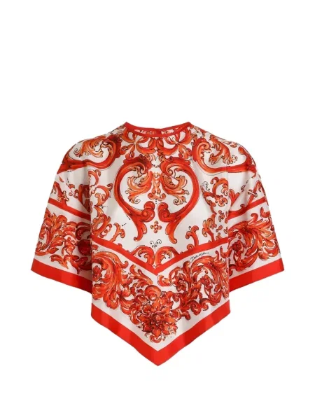 Top Dolce & Gabbana cu decolteu în U alb