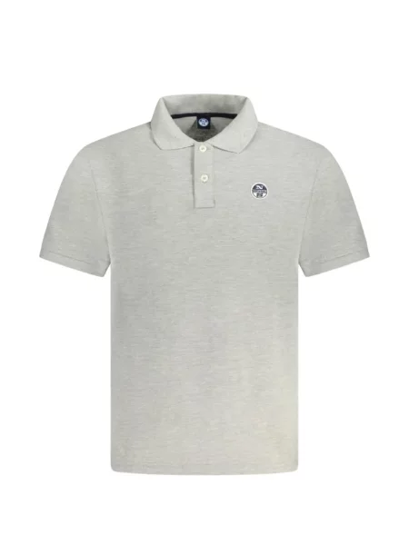 Scurt tricou polo North Sails cu autograf gri