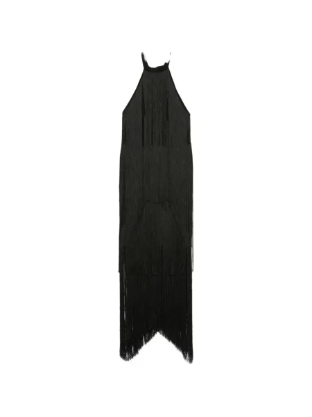 Rochie midi Alessandro Legora cu franjuri negru