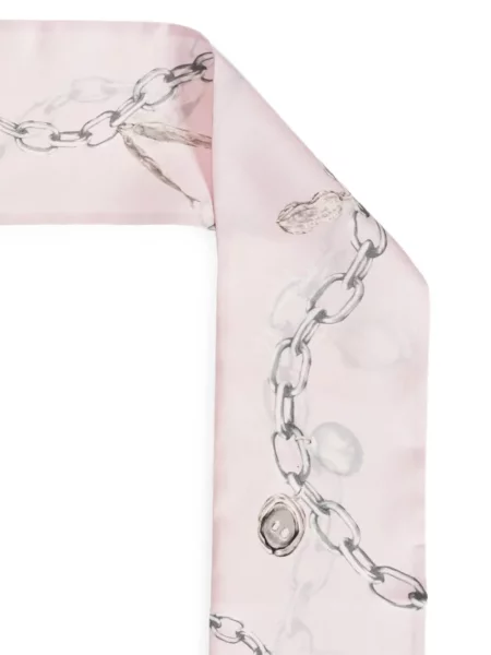 Fular Givenchy de mătase cu imagine roz