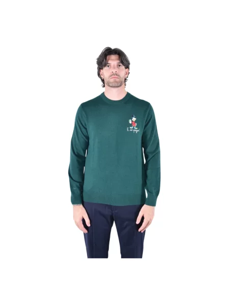 Sweter Mc2 Saint Barth wełniany zielony
