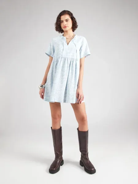 VERO MODA Haljina VMFLEUR svijetloplava bijela