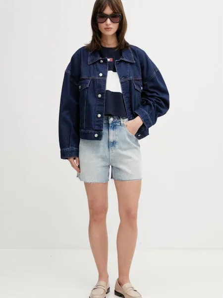 Tommy Jeans kratke hlače iz denima modra