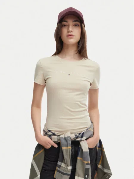 Tommy Jeans Tricou deschis bej