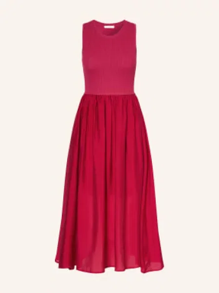 Yerse Sukienka Watts Z Mieszanki Materiałów rot czerwona