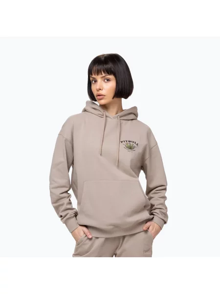 Bluză pentru femei Pitbull Bullets & Blooms Hooded sand savana