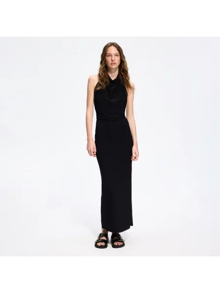 Reserved Halter neck ruha fekete