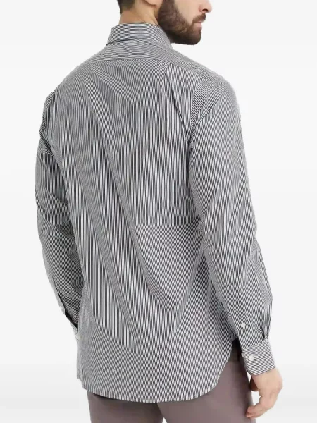 Samt prugasta košulja Polo Ralph Lauren s vezom plava