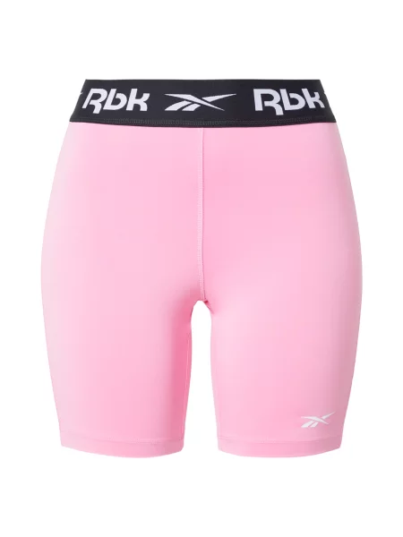 Reebok Pantaloni sport ID TRAIN roz / negru alb