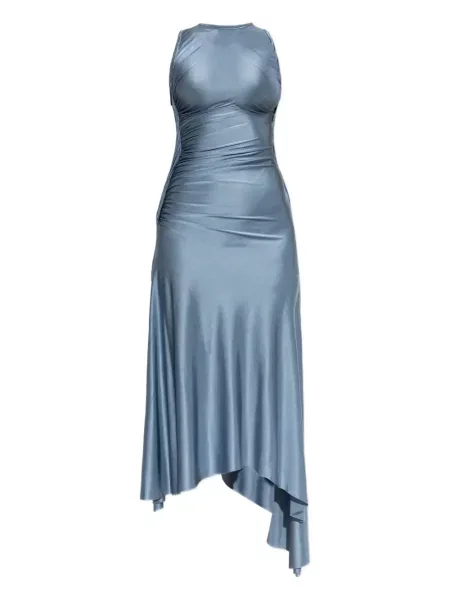 Rochie midi Victoria Beckham până la genunchi de costum albastru