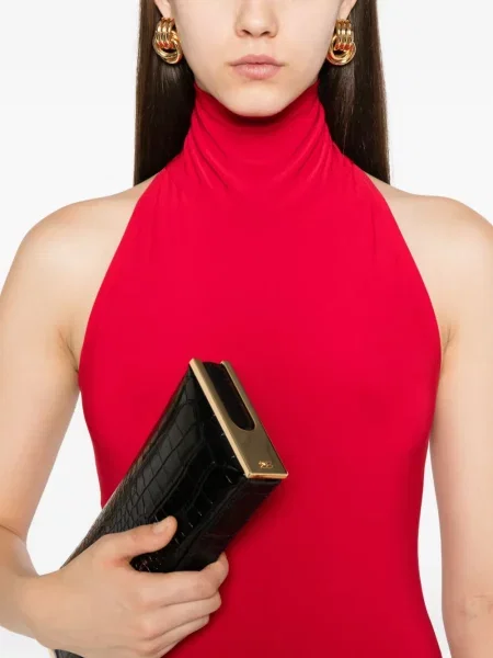 Rochie Norma Kamali cu gât halter de costum