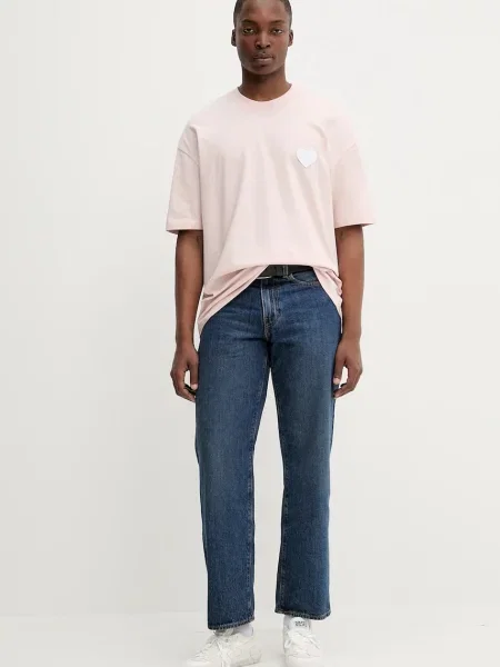 Футболка Allsaints с аппликацией розовая