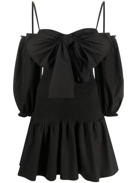 Rochie Red Valentino cu funde din poplin negru