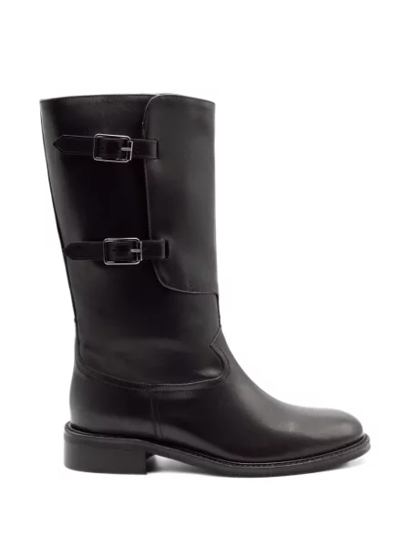 Botine Julie Dee cu cataramă cu bretele negru