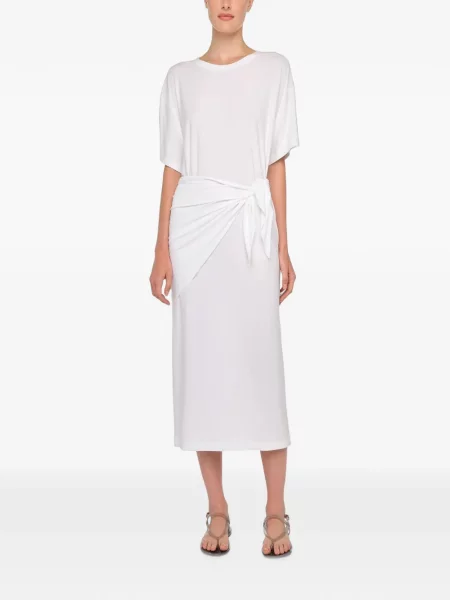 Scurt rochie midi Norma Kamali alb