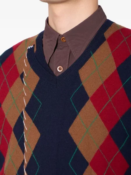 Pulover Kolor cu decolteu în V albastru