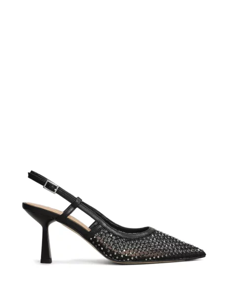 Pantofi cu toc Chantal de cristal negru