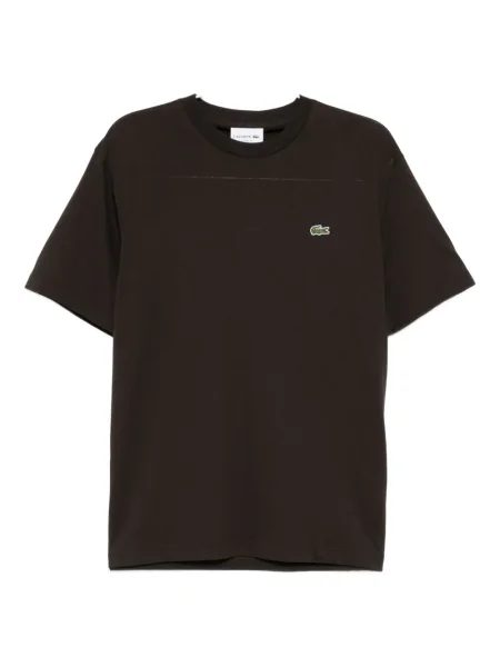 Tricou Lacoste cu mâneci scurte scurt maro
