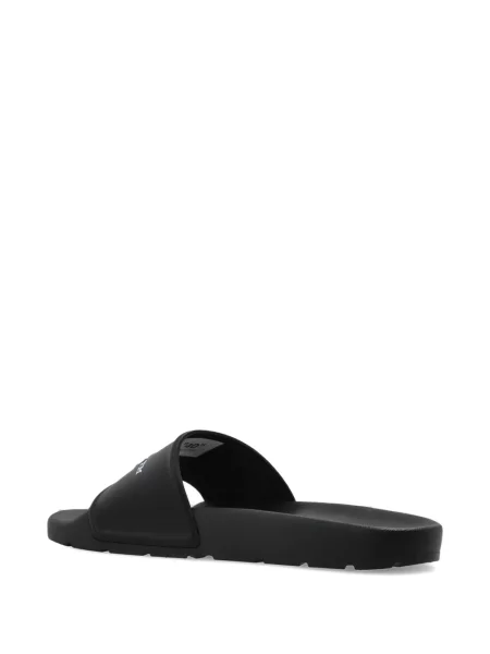Papuci de casă Off-white cu autograf alb
