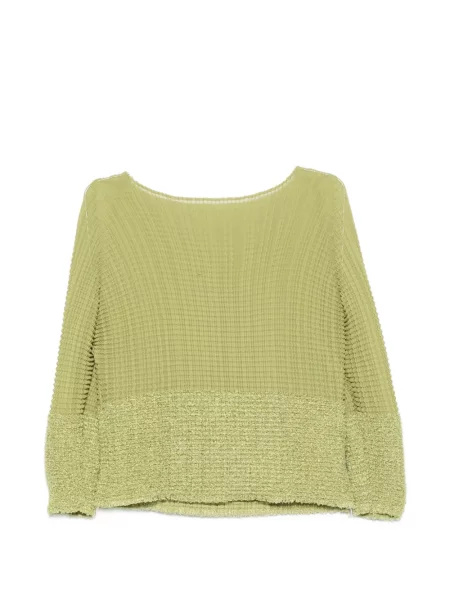 Top Issey Miyake cu mâneci trei sferturi verde