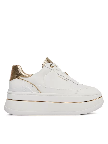 Sneakersy MICHAEL Michael Kors Hayes Lace Up biela