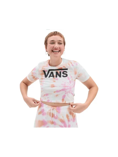 VANS Tricou portocaliu / roz / negru alb