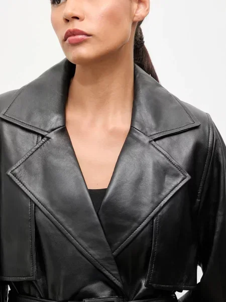 Кожаная куртка Answear.lab черная
