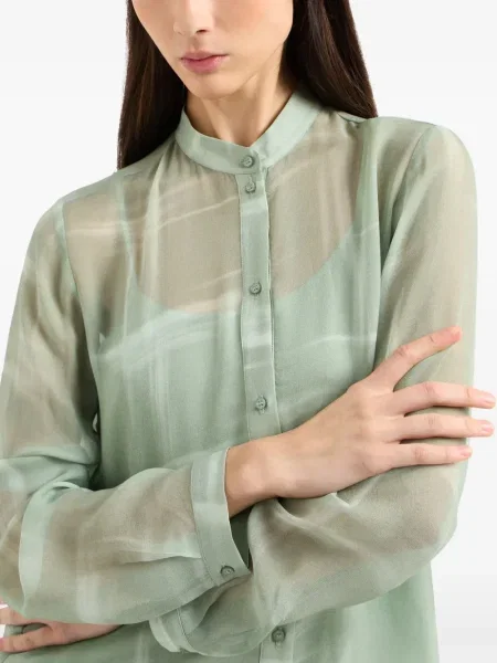 Cămașă Armani Exchange cu imagine cu imprimeu abstract verde