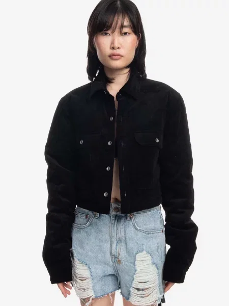 Rick Owens geacă Cropped Outershirt femei de tranzitie negru