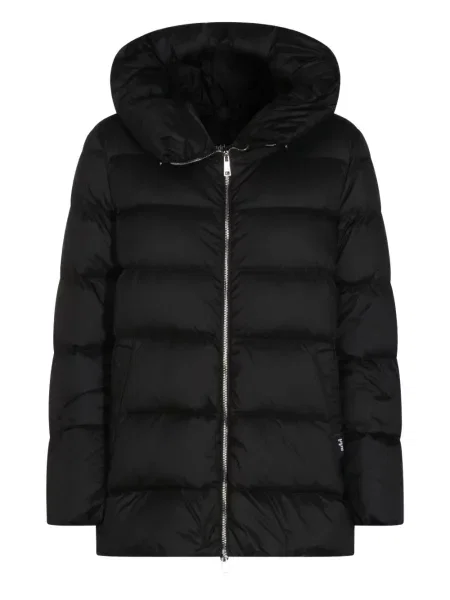 Palton Add cu glugă negru